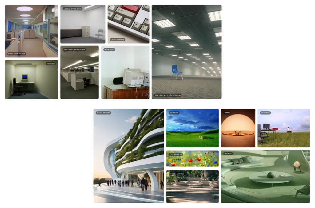 Early moodboards exploring world building