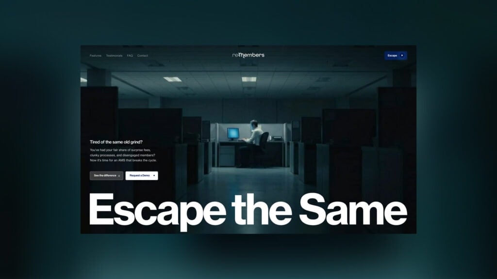 The campaign landing page: escapethesame.com